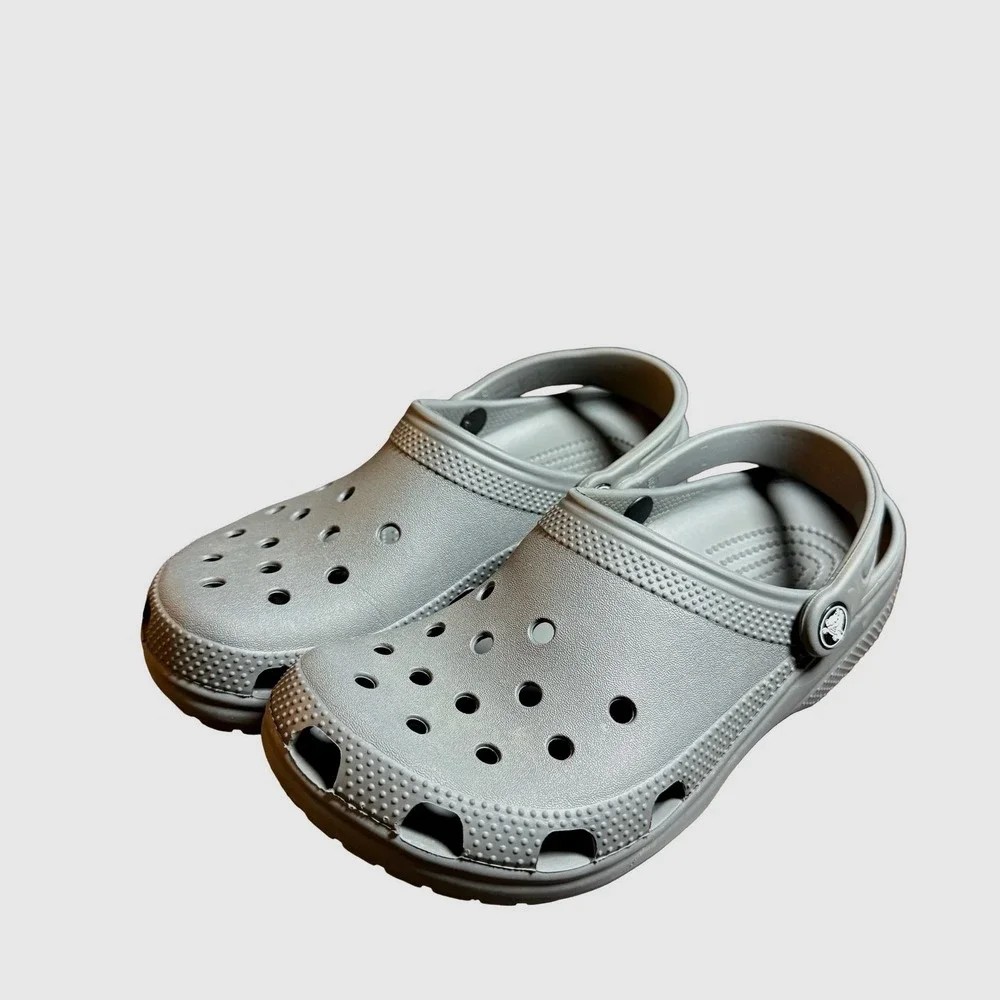 Crocs Classic Clogs Unisex Mens 7 Womens 9 Grey Gray Slip On Comfort Shoes